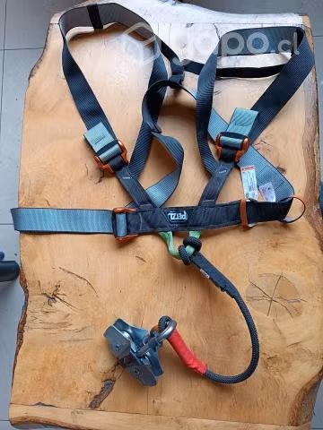Polea doble trac Petzl - Arnés de asiento Panji