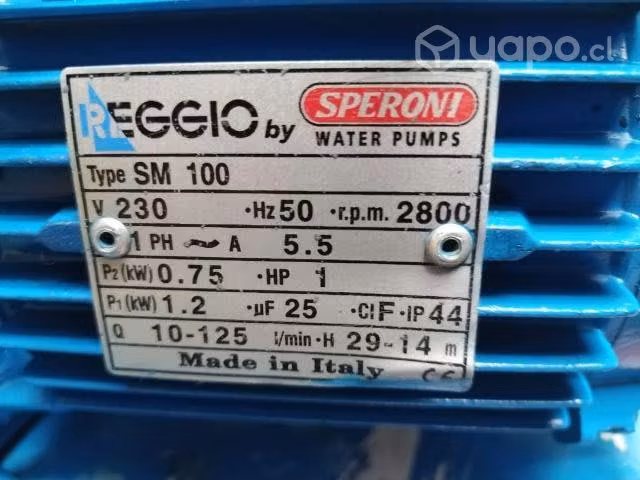 Bomba de 1hp muy poco uco se va con regulador
