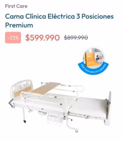 Cama Clínica Eléctrica 3 Posiciones Premium - Imagen 5