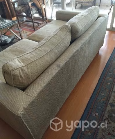 Sofá de tela 2 cuerpos Tela tipo cotele - Imagen 4