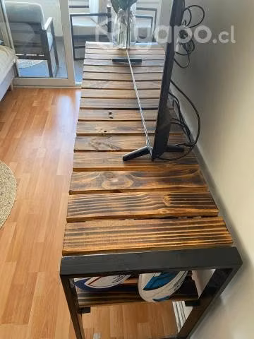 Mueble rack para TV (fierro y madera) - Imagen 2