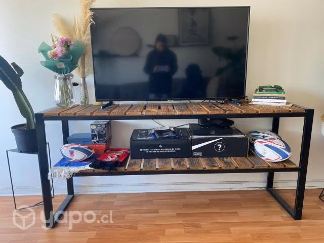 Mueble rack para TV (fierro y madera) - Imagen 4