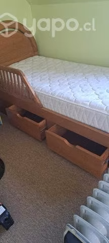 Cama de madera 1 plaza