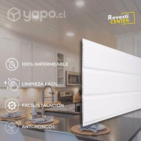 Cielo eco-pvc blanco brillante 4.75*30