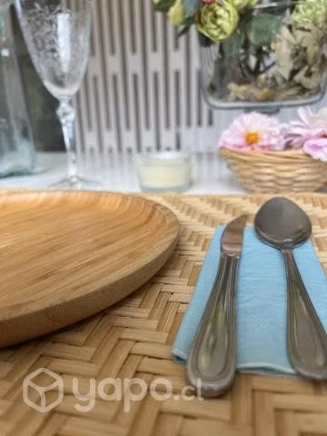 Platos de Bamboo. Diamentro 16 cm