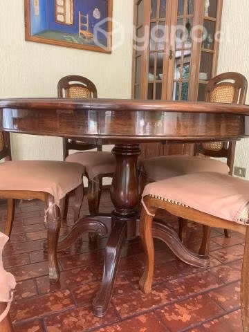 Comedor de nogal 6 sillas - Imagen 2