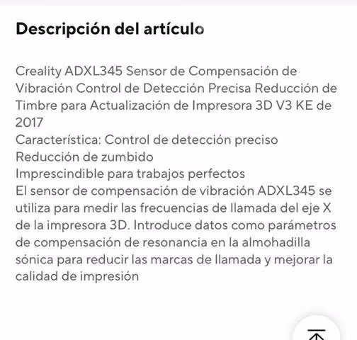 Sensor acelerometro compensación vibración y scanner Escaner 3D