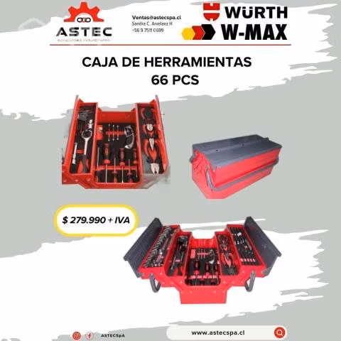 Caja de herramientas 66 pcs