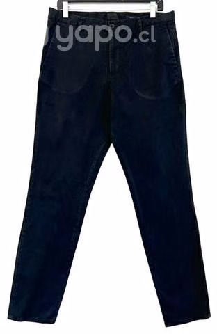 Pantalón Elástico Marca H&m Talla 31 Azul Oscuro