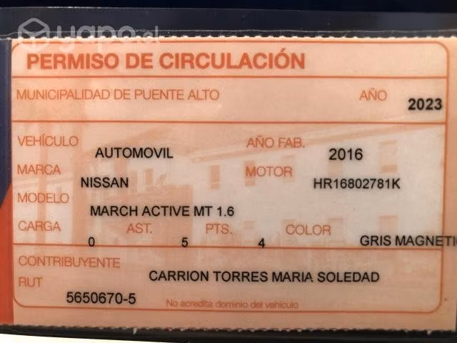 Nissan march 2016