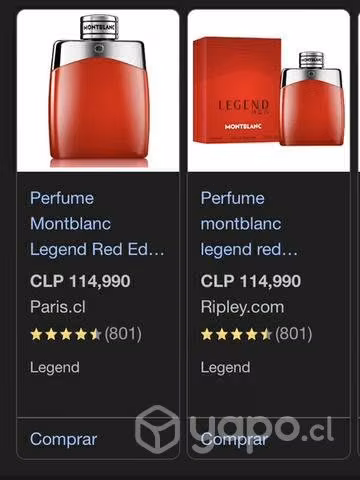 Perfume Montt blanc EDP legend red