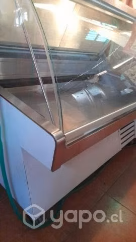 Vitrina refrigerada curva