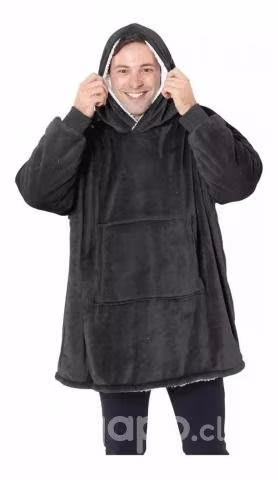 Poleron Sherpa Negro Talla Unica