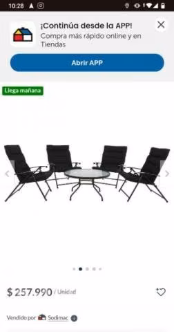 Juego de terraza nuevo