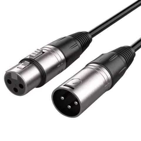 Cable xlr 10 metros, m/h, para microfono, negro