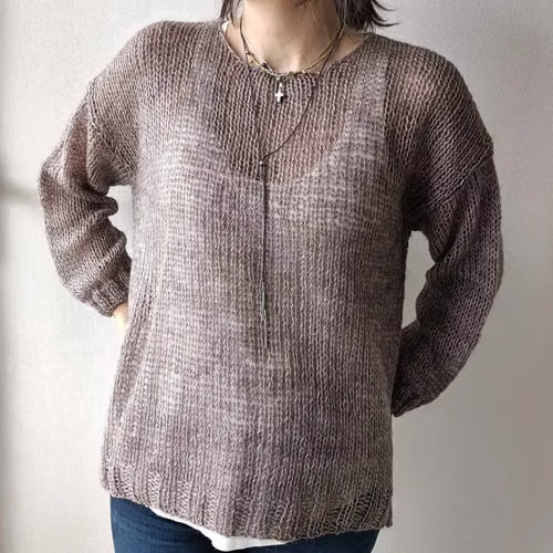 Sweater angora café - Imagen 2