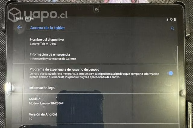 Tablet lenovo m10hd