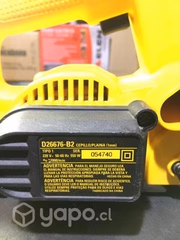 Cepillo Eléctrico Dewalt 1mm 550w D26676-b2