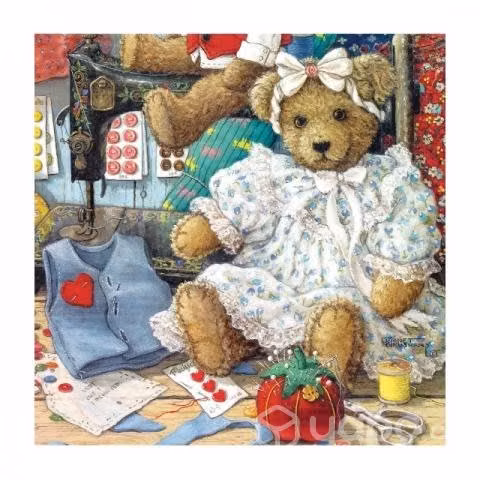 Arte diamante osito coquette 30x30cm