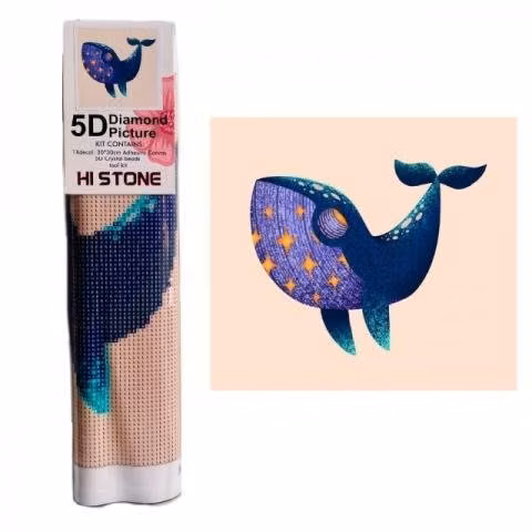 Arte diamante ballena 30x30 cm
