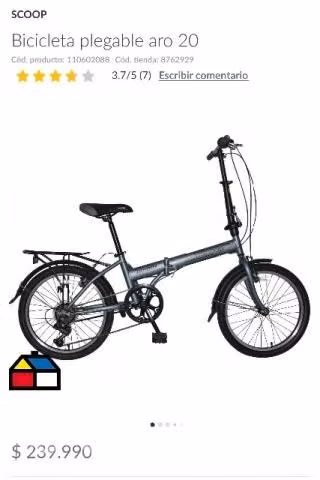 Bicicleta plegable nueva