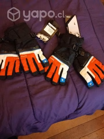 Guantes snowboarding. Nieve ski