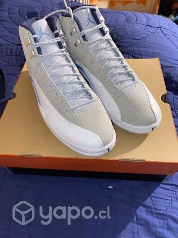 Jordan 12 RETRO GREY UNIVERSITY BLUE ORIGINAL