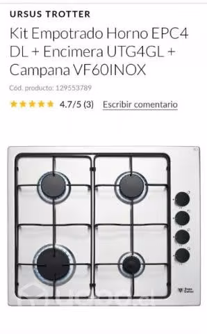 Kit Empotrado Horno + Encimera + Campana