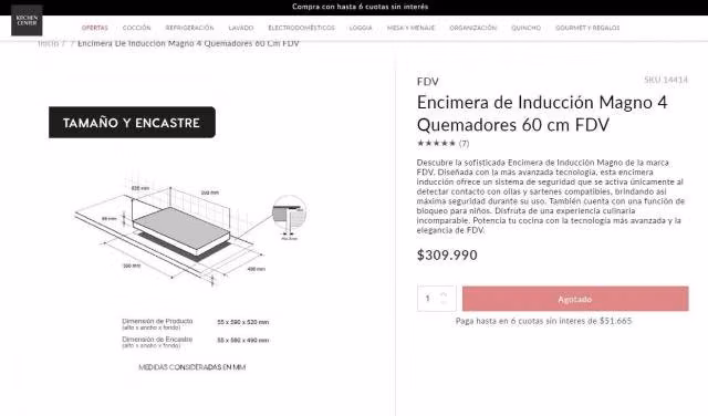 Encimera FDV modelo magno induccion
