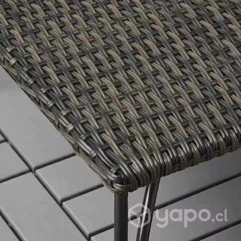 Mesa de centro terraza símil ratan pequeña 64x64