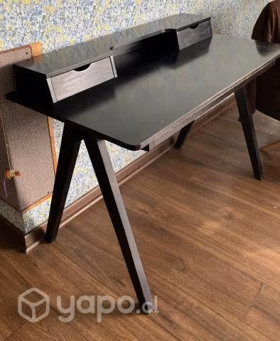 Escritorio con cajones Vintage Negro + Silla sur diseño