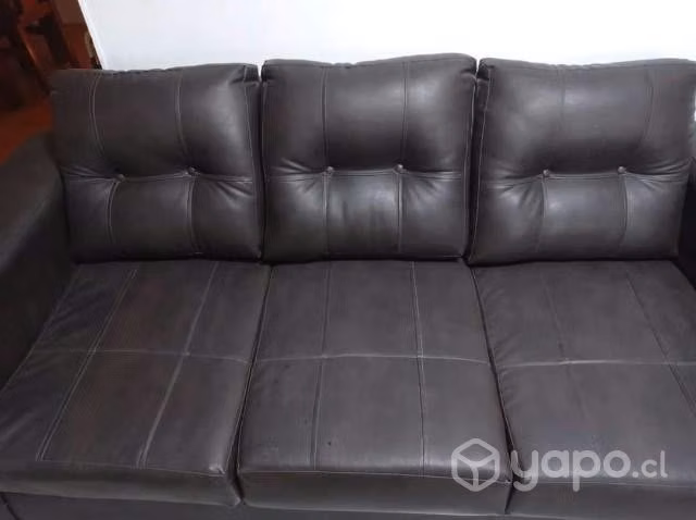 Sillón de 3 cuerpos en eco cuero