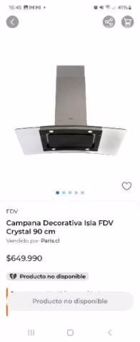 Campana Isla 90 FDV Nueva