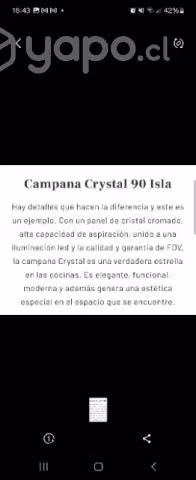 Campana Isla 90 FDV Nueva