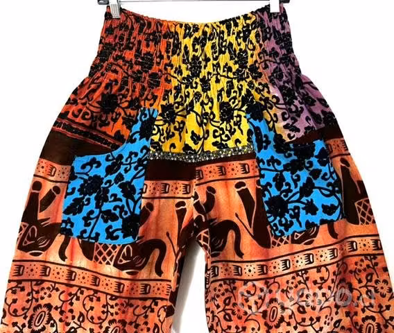 Pantalón Hindu Con Bolsillo Talla L/xl Coral