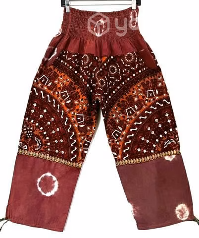 Pantalón Con Bolsillos Hindú Talla L/xl Café