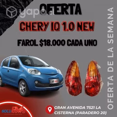 Chery iq 1.0 new farol 18.000 cada uno