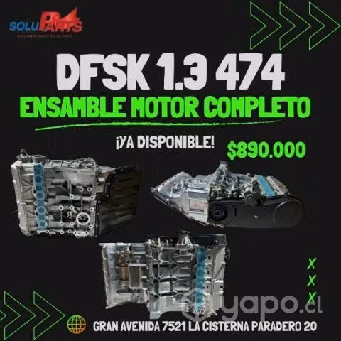 Dfsk 1.3 474 ensamble motor completo 890.000