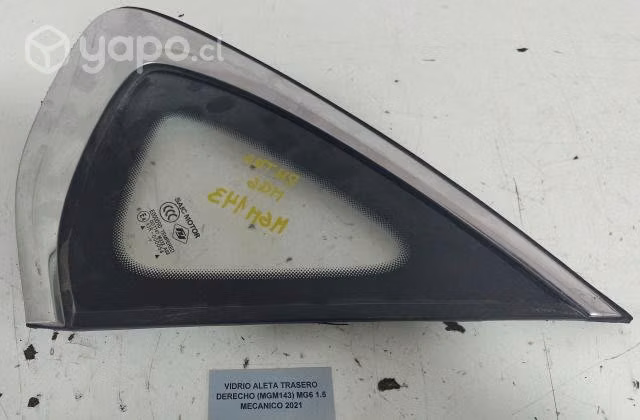 Vidrio Aleta Trasero Derecho (MGM143) MG6 1.5 Mec