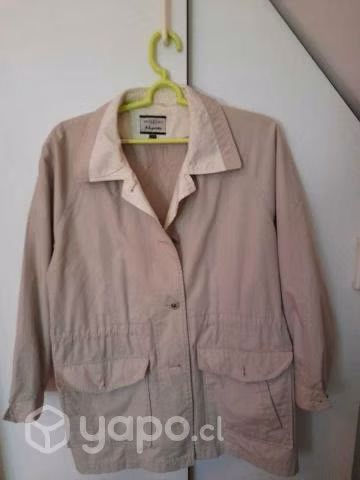 Abrigo Gabardina Color Crema
