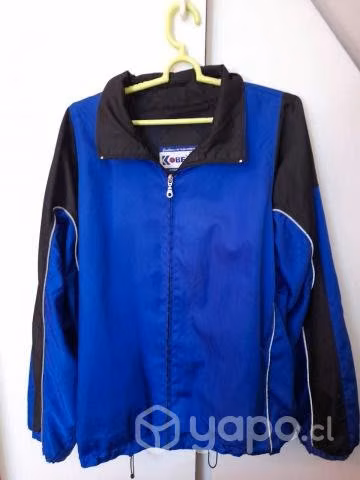 Cortavientos azul con negro unisex