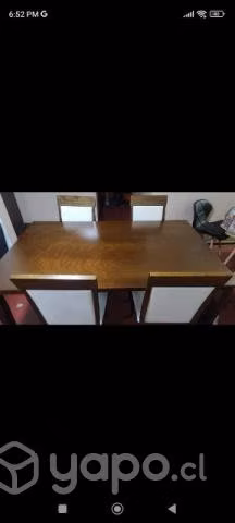 Comedor rectangular madera 4 sillas