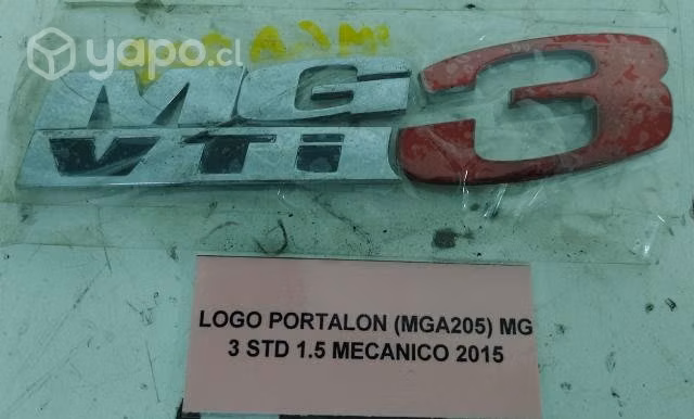 Logo Portalon (MGA205) MG 3 STD 1.5 Mecanico 2015