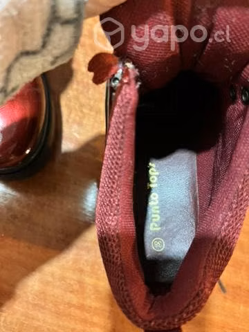 Botines Charol Rojo