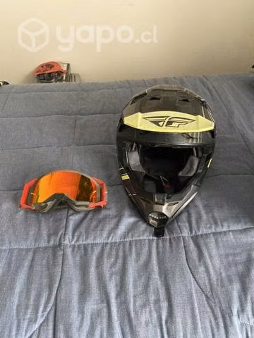 Casco fly + antiparras