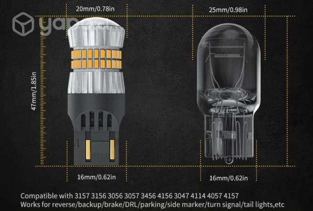 Intermitentes LED amarillo ambar T20 Nuevas - Imagen 4