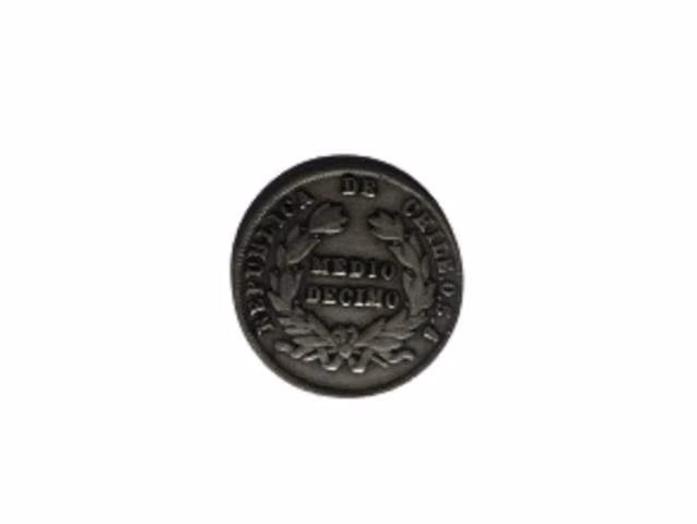 Antigua Moneda De Plata Medio Decimo 1892 - Imagen 3