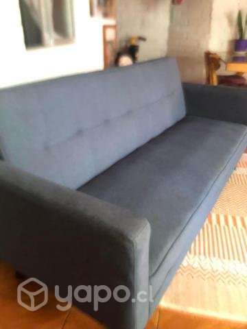 Sofa azul cama - Imagen 2