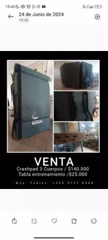 Crashpad colchoneta escalada tabla