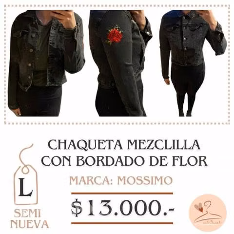 Chaqueta mezclilla Mossimo (talla L) - Imagen 4